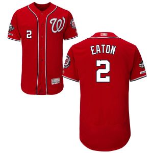 Premium Nationals #2 Adam Eaton Red Flexbase Authentic Collection 2019 World Series Champions Stitched MLB Jersey