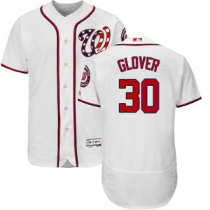 Premium Nationals #30 Koda Glover White Flexbase Authentic Collection Stitched MLB Jersey