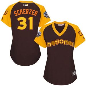Premium Nationals #31 Max Scherzer Brown 2016 All Star National League Women's Stitched MLB Jersey Be among the first buyers Order now to enjoy top notch quality