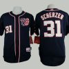 Premium Nationals #31 Max Scherzer Navy Blue Cool Base Stitched MLB Jersey