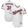 Premium Nationals #31 Max Scherzer White 2019 Spring Training Flex Base Stitched MLB Jersey