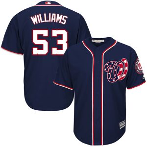 Premium Nationals #53 Austen Williams Navy Blue New Cool Base Stitched MLB Jersey