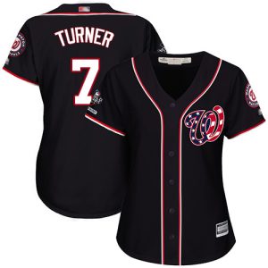 Premium Nationals #7 Trea Turner Navy Blue Alternate 2019 World Series Champions Women's Stitched MLB Jersey Hurry Exclusive offer Place your order immediately for a great jersey