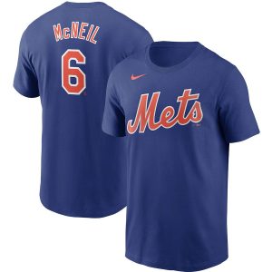 Premium New York Mets #6 Jeff McNeil Nike Name & Number T Shirt Royal For a short time available Grab yours quickly to own a team jersey