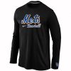 Premium New York Mets Long Sleeve MLB T Shirt Black