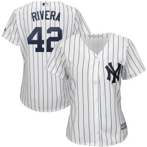 Premium New York Yankees #42 Mariano Rivera Majestic Women's 2019 Hall of Fame Cool Base Player Jersey White Navy Sports enthusiasts seize this opportunity Order now to feel the game excitement
