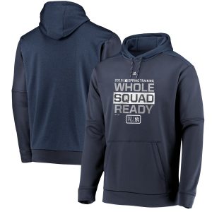 Premium New York Yankees Majestic 2019 Spring Training Authentic Collection Pullover Hoodie Navy