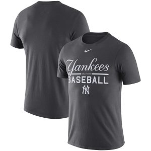 Premium New York Yankees Nike Wordmark Practice Performance T Shirt Anthracite
