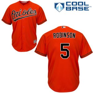 Premium Orioles #5 Brooks Robinson Orange Cool Base Stitched Youth MLB Jersey For a short time available Grab yours quickly to own a team jersey