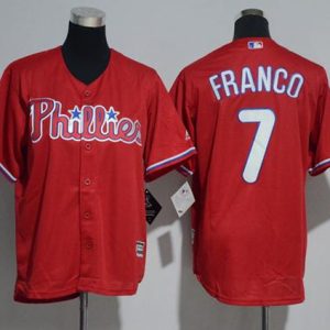 Premium Phillies #7 Maikel Franco Red Cool Base Stitched Youth MLB Jersey For a short time available Grab yours quickly to own a team jersey