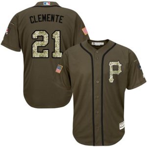 Premium Pirates #21 Roberto Clemente Green Salute to Service Stitched Youth MLB Jersey Retailers boost your inventory Order now to meet customer demand