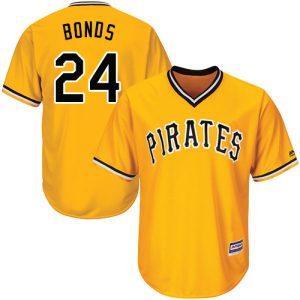 Premium Pirates #24 Barry Bonds Gold Cool Base Stitched Youth MLB Jersey Act fast Only a few left Secure yours today
