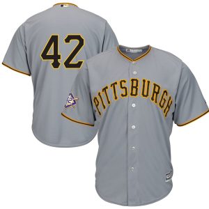 Premium Pittsburgh Pirates #42 Majestic 2019 Jackie Robinson Day Official Cool Base Jersey Gray