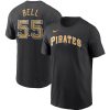 Premium Pittsburgh Pirates #55 Josh Bell Nike Name & Number T Shirt Black Act fast Only a few left Secure yours today