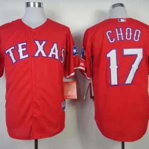 Premium Rangers #17 Shin Soo Choo Red Cool Base Stitched MLB Jersey