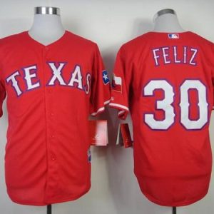 Premium Rangers #30 Naftali Feliz Stitched MLB Red Cool Base Jersey