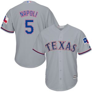 Premium Rangers #5 Mike Napoli Grey Cool Base Stitched Youth MLB Jersey Collectors this is a must have Add it to your collection by ordering