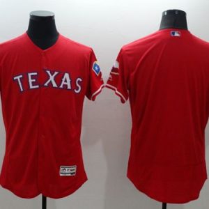 Premium Rangers Blank Red Flexbase Authentic Collection Stitched MLB Jersey