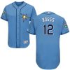 Premium Rays #12 Wade Boggs Light Blue Flexbase Authentic Collection Stitched MLB Jersey