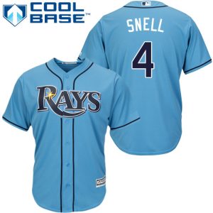 Premium Rays #4 Blake Snell Light Blue Cool Base Stitched Youth MLB Jersey Collectors this is a must have Add it to your collection by ordering