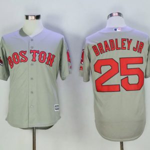 Premium Red Sox #25 Jackie Bradley Jr Grey New Cool Base 2018 World Series Champions Stitched MLB Jersey