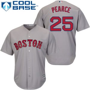 Premium Red Sox #25 Steve Pearce Grey New Cool Base Stitched MLB Jersey