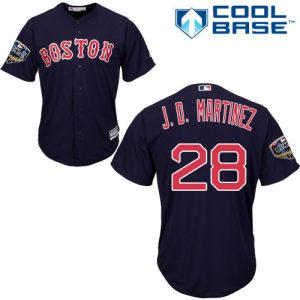 Premium Red Sox #28 J. D. Martinez Navy Blue Cool Base 2018 World Series Stitched Youth MLB Jersey Sports fans this is your chance Order soon to be part of the action