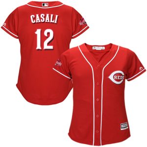 Premium Reds #12 Curt Casali Red Alternate Women's Stitched MLB Jersey Hurry Exclusive offer Place your order immediately for a great jersey