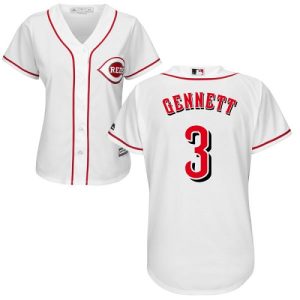 Premium Reds #3 Scooter Gennett White Home Women's Stitched MLB Jersey Hurry Exclusive offer Place your order immediately for a great jersey