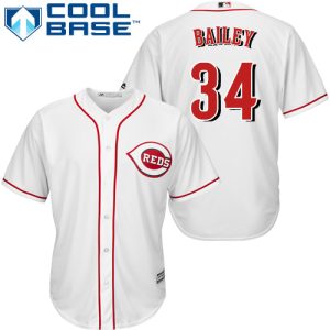 Premium Reds #34 Homer Bailey White Cool Base Stitched Youth MLB Jersey Act fast Only a few left Secure yours today