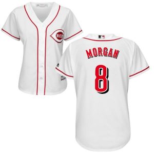Premium Reds #8 Joe Morgan White Home Women's Stitched MLB Jersey Limited stock Order now to show your love for your team