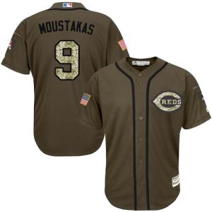 Premium Reds #9 Mike Moustakas Green Salute to Service Stitched Youth MLB Jersey With high demand Don't miss out Order now to wear your team colors