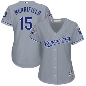 Premium Royals #15 Whit Merrifield Grey Road Women's Stitched MLB Jersey Act fast Only a few left Secure yours today