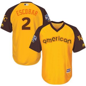 Premium Royals #2 Alcides Escobar Gold 2016 All Star American League Stitched Youth MLB Jersey Hurry Exclusive offer Place your order immediately for a great jersey