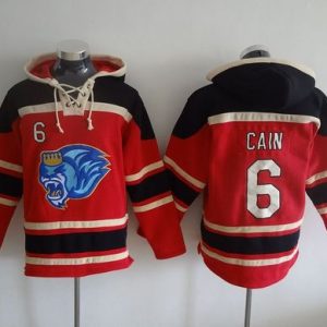 Premium Royals #6 Lorenzo Cain Red Sawyer Hooded Sweatshirt MLB Hoodie