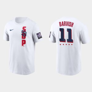 Premium San Diego Padres #11 Yu Darvish Men's 2021 MLB All Star Game Wordmark White T Shirt Collectors this is a must have Add it to your collection by ordering