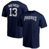 Premium San Diego Padres #13 Manny Machado Majestic Youth Name & Number T Shirt Navy