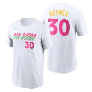 Premium San Diego Padres #30 Eric Hosmer 2022 City Connect Men's MLB T Shirt   White Collectors this is a must have Add it to your collection by ordering