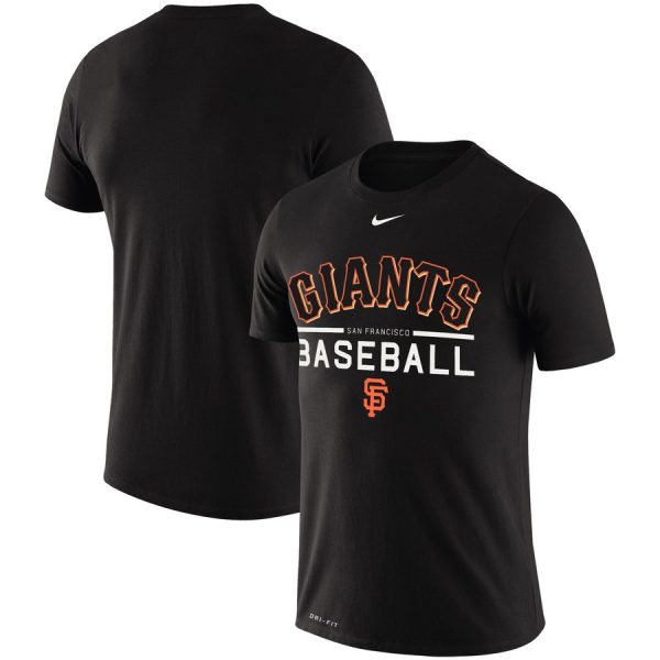 Premium San Francisco Giants Nike Practice Performance T Shirt Black