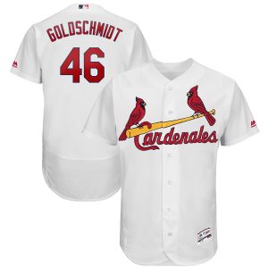 Premium St. Louis Cardinals #46 Paul Goldschmidt Majestic 2019 Hispanic Heritage Flex Base Authentic Player Jersey White