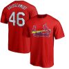Premium St. Louis Cardinals #46 Paul Goldschmidt Majestic Official Name & Number T Shirt Red
