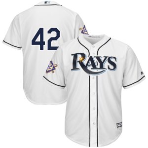 Premium Tampa Bay Rays #42 Majestic 2019 Jackie Robinson Day Official Cool Base Jersey White