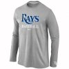 Premium Tampa Bay Rays Long Sleeve MLB T Shirt Grey
