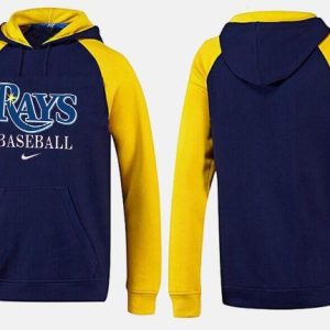 Premium Tampa Bay Rays Pullover Hoodie Dark Blue & Yellow