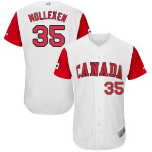 Premium Team Canada #35 Dustin Molleken White 2017 World MLB Classic Authentic Stitched MLB Jersey