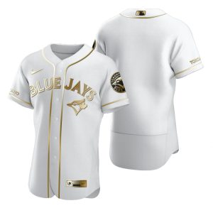 Premium Toronto Blue Jays Blank White Nike Men's Authentic Golden Edition MLB Jersey