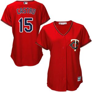 Premium Twins #15 Jason Castro Red Alternate Women's Stitched MLB Jersey For a short time available Grab yours quickly to own a team jersey