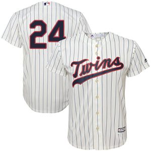 Premium Twins #24 C.J. Cron Cream Strip Cool Base Stitched MLB Jersey