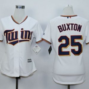 Premium Twins #25 Byron Buxton White Home Women's Stitched MLB Jersey Collectors this is a must have Add it to your collection by ordering