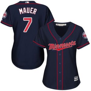 Premium Twins #7 Joe Mauer Navy Blue Alternate Women's Stitched MLB Jersey Sports enthusiasts seize this opportunity Order now to feel the game excitement